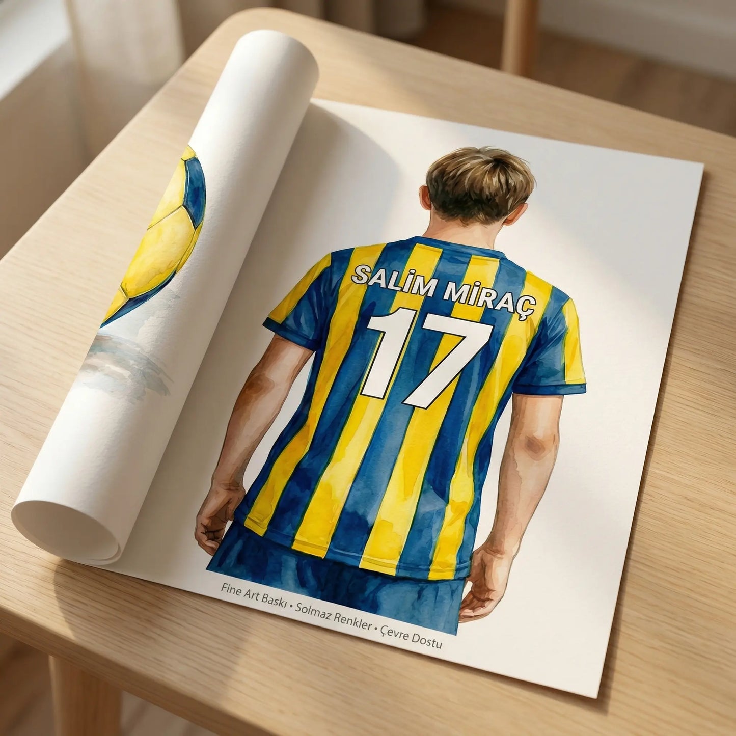 Kişiye Özel Fenerbahçe Sarı Lacivert 3'lü Çocuk Odası Tablo Seti - No: 8