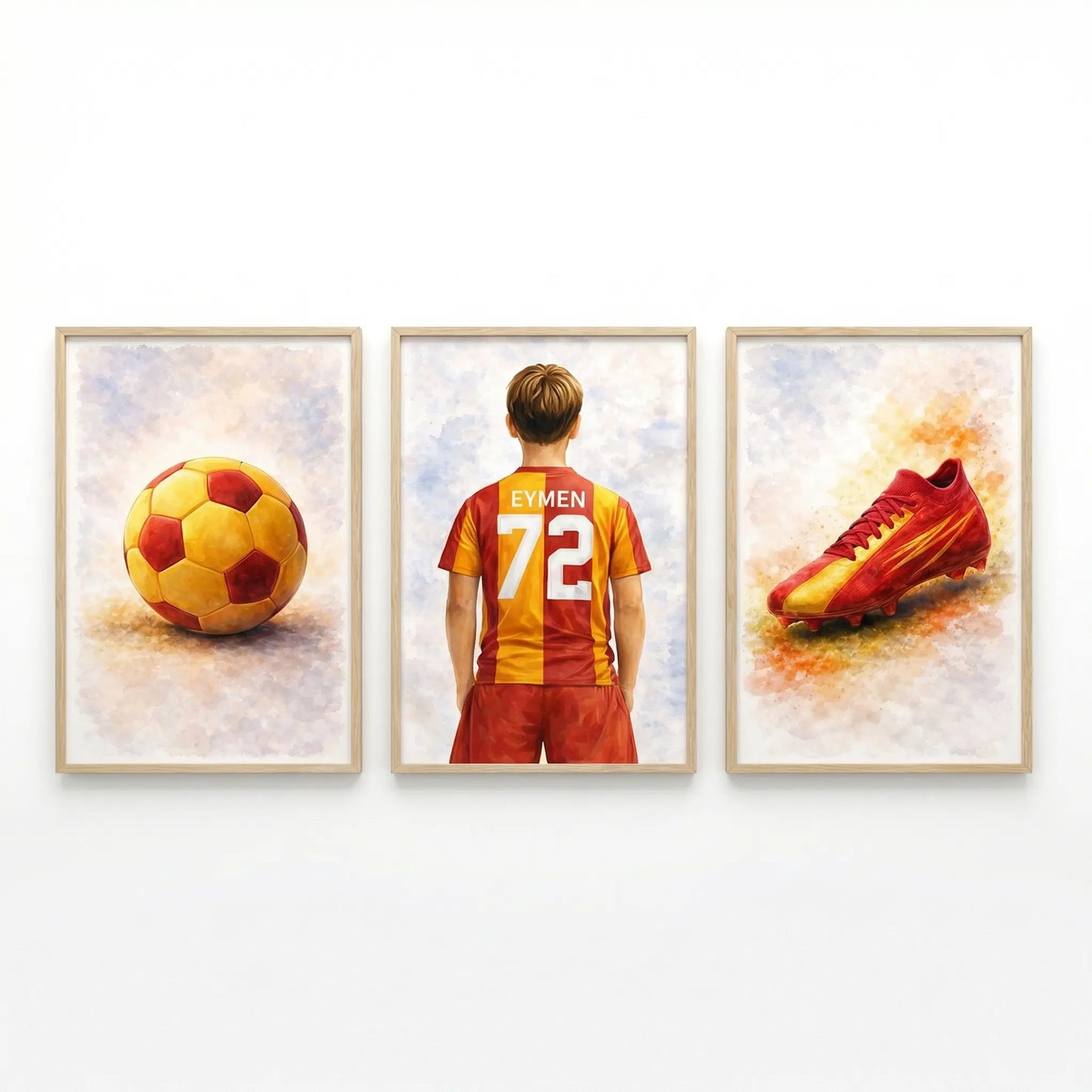 Galatasaray Çocuk Odası 3'lü Tablo Seti | Kişiye Özel – No:9